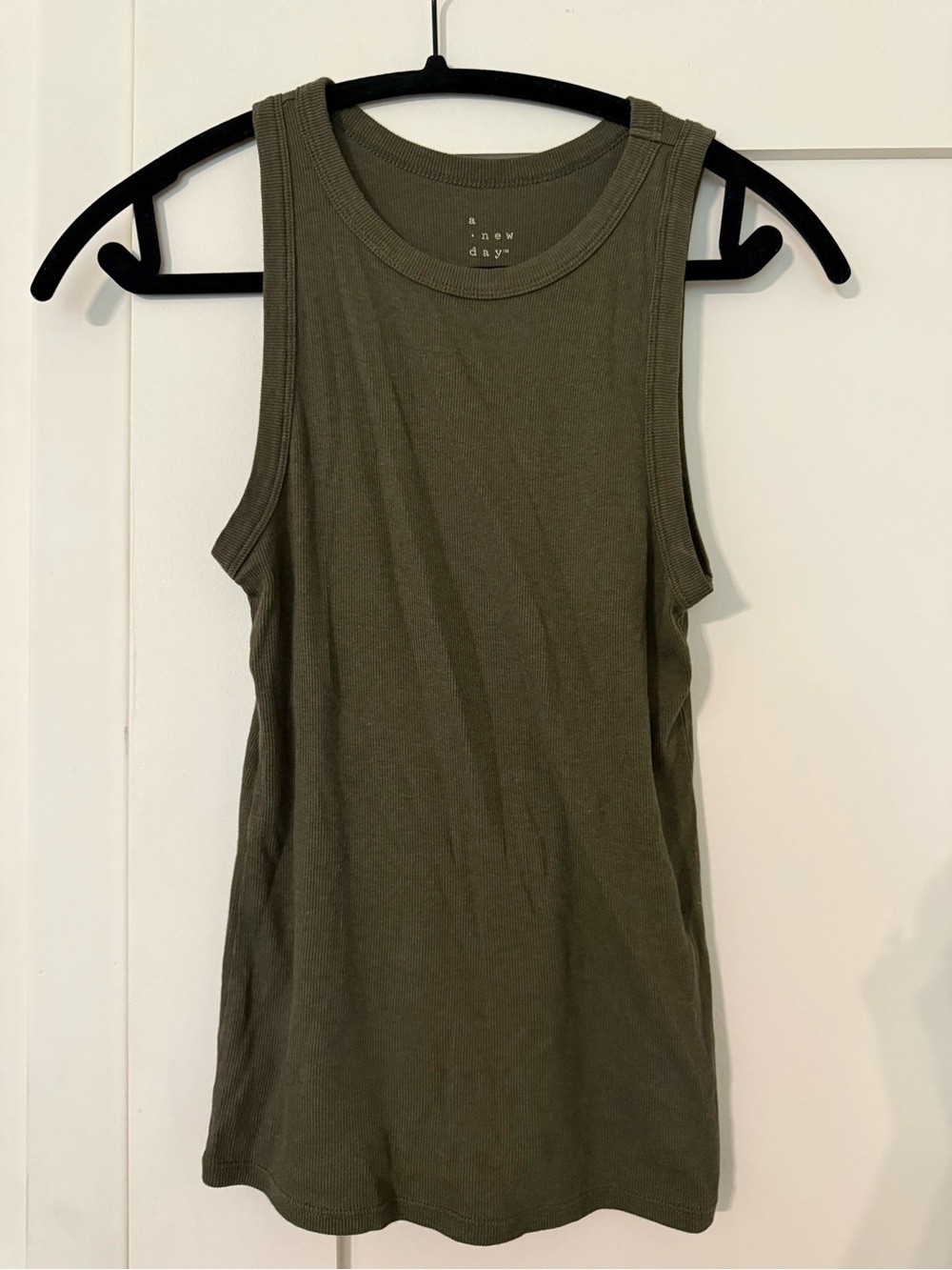 A new day Olive ribbed tank top